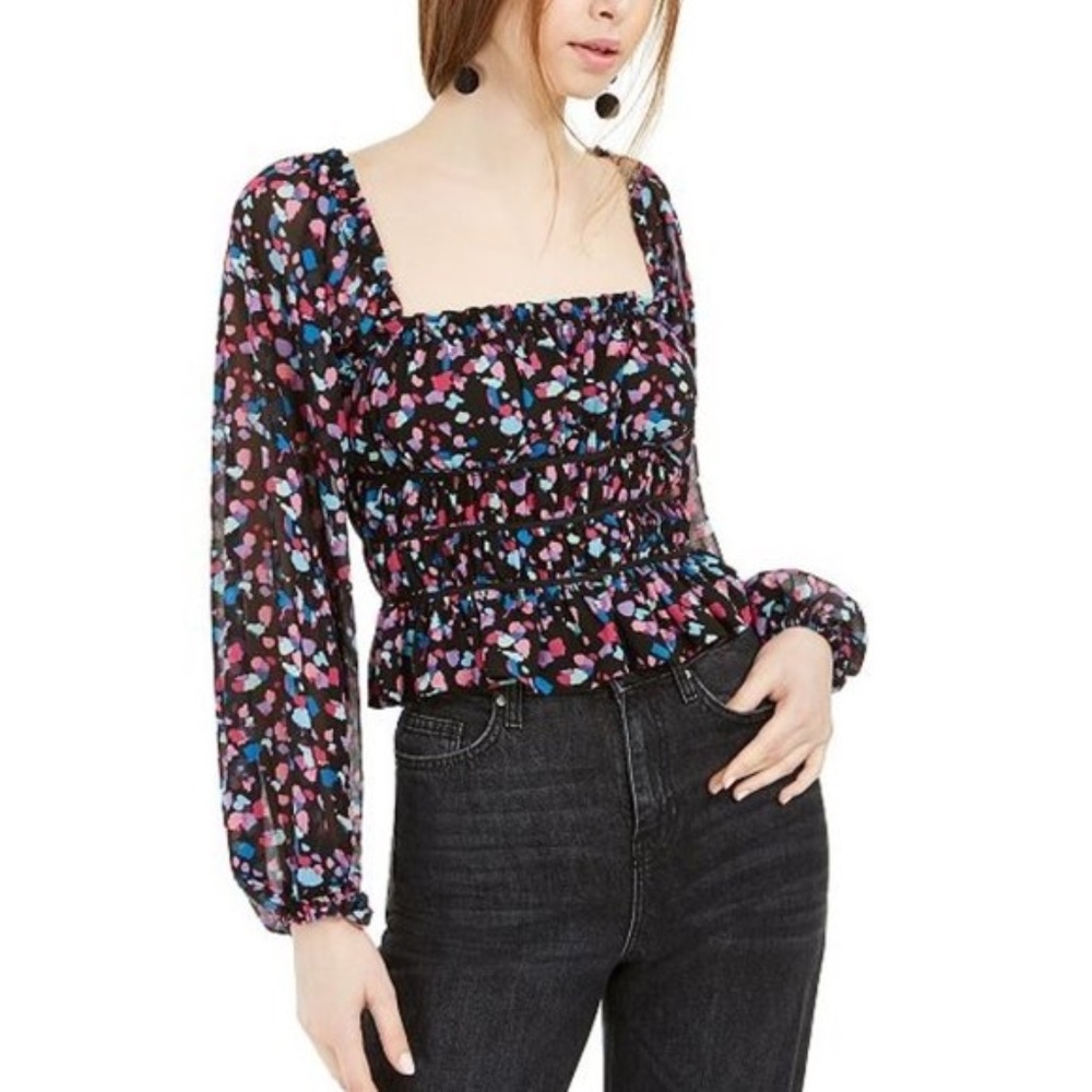 Leyden Smocked Cropped Top